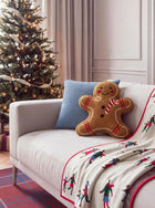 Christmas Cushion Gingerbread Man Brown