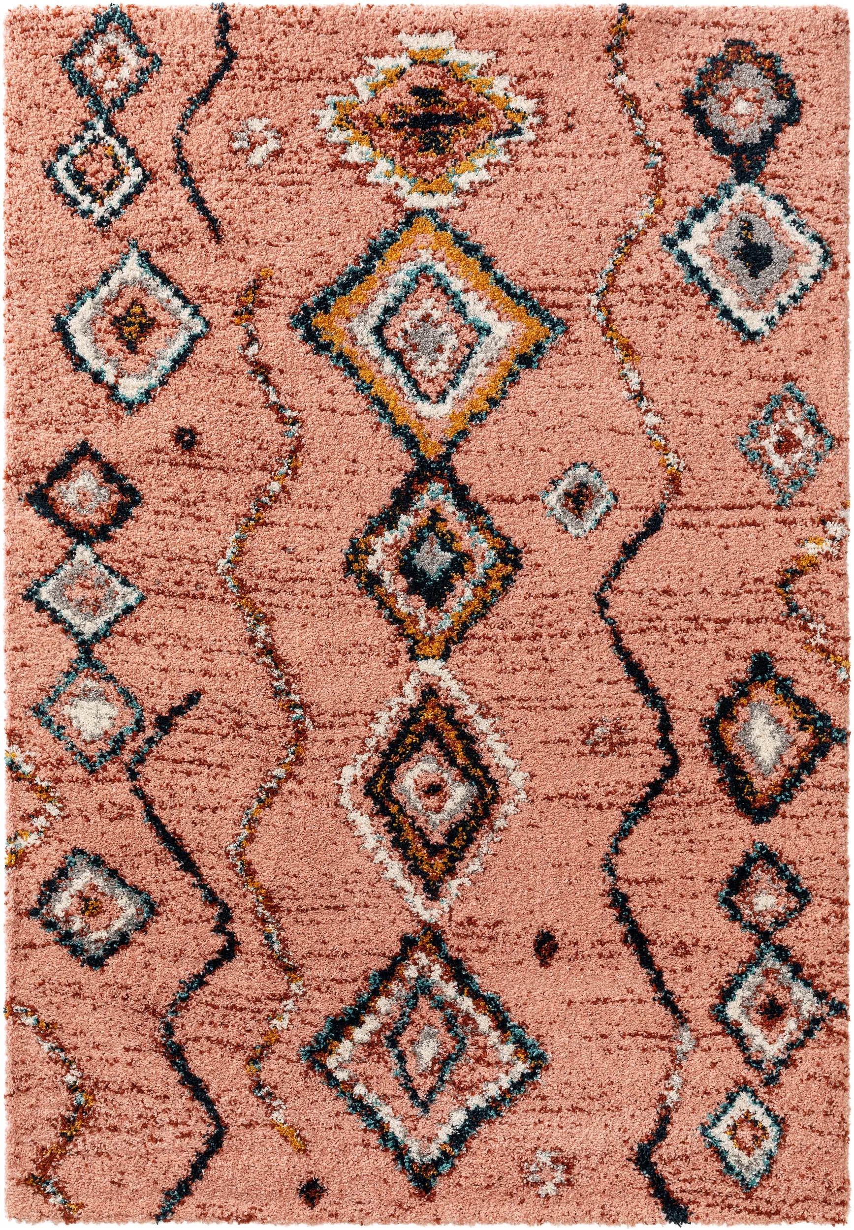 Shaggy rug Gobi Rose