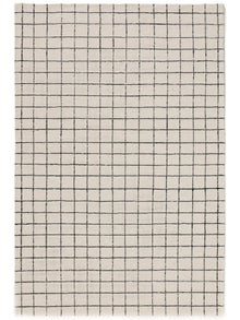 Wool Rug Grid Black/White