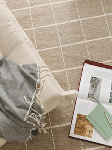 Tapis en laine Gyda taupe
