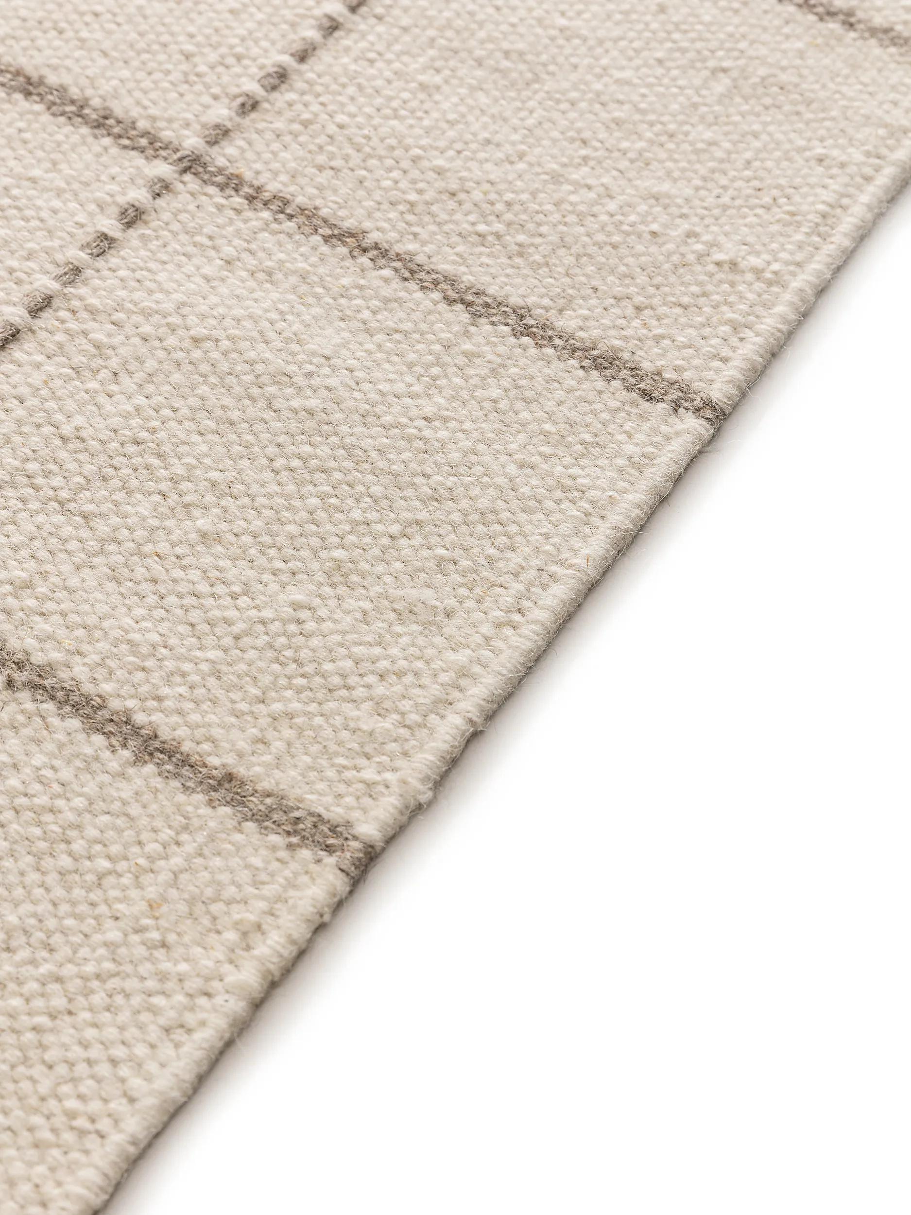 Tapis en laine Gyda crème