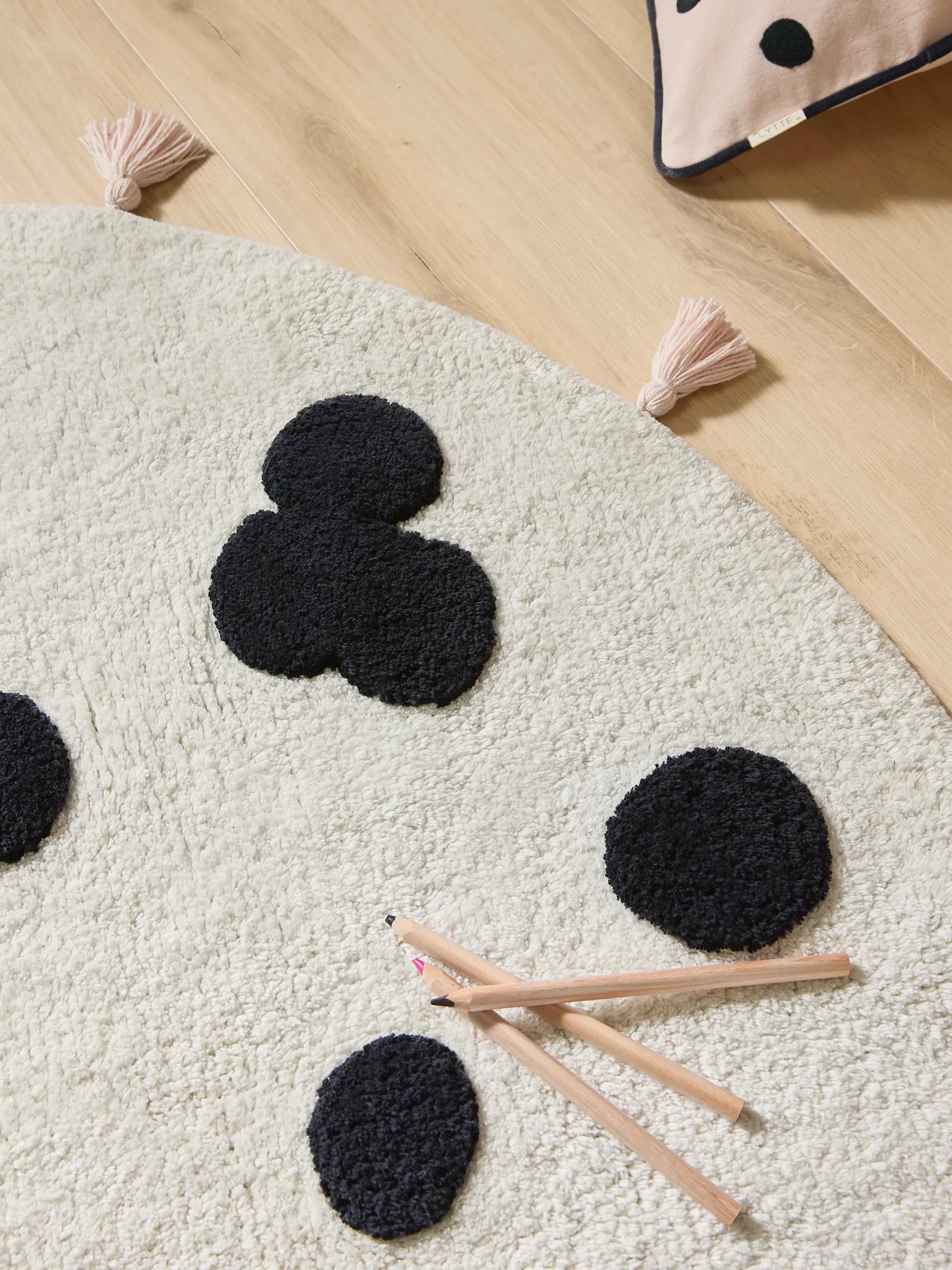 Washable Kids Rug Hannes White/Black