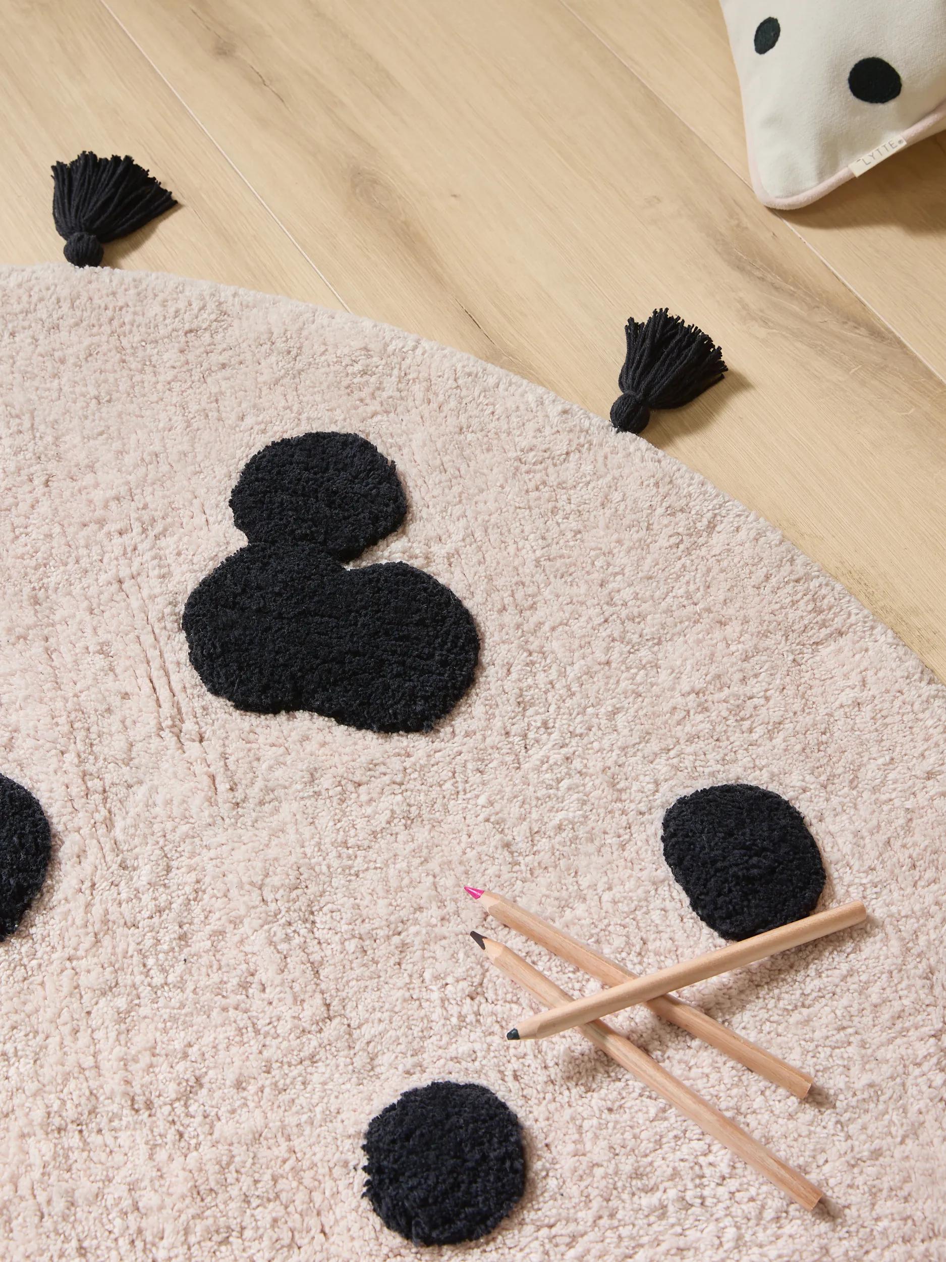 Washable Kids Rug Hannes Pink/Black