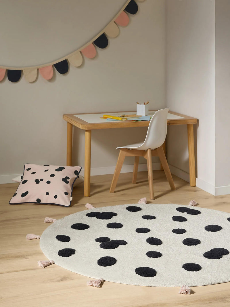 Washable Kids Rug Hannes White/Black