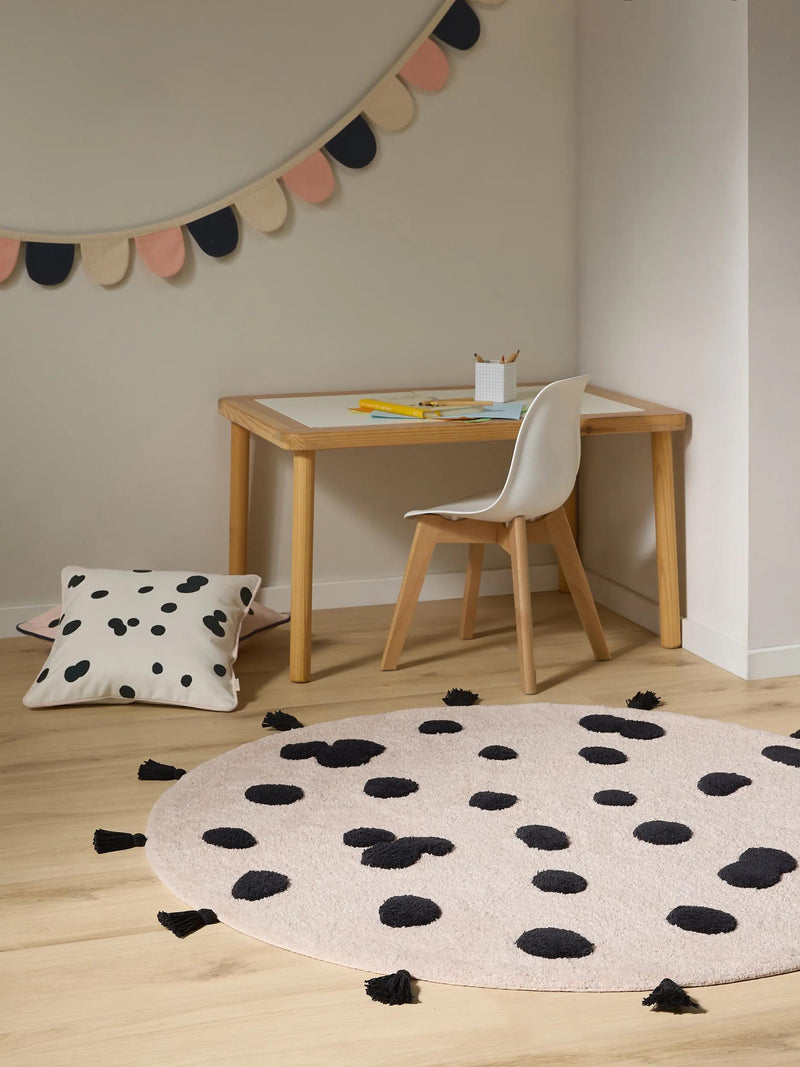 Washable Kids Rug Hannes Pink/Black