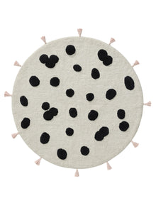 Washable Kids Rug Hannes White/Black