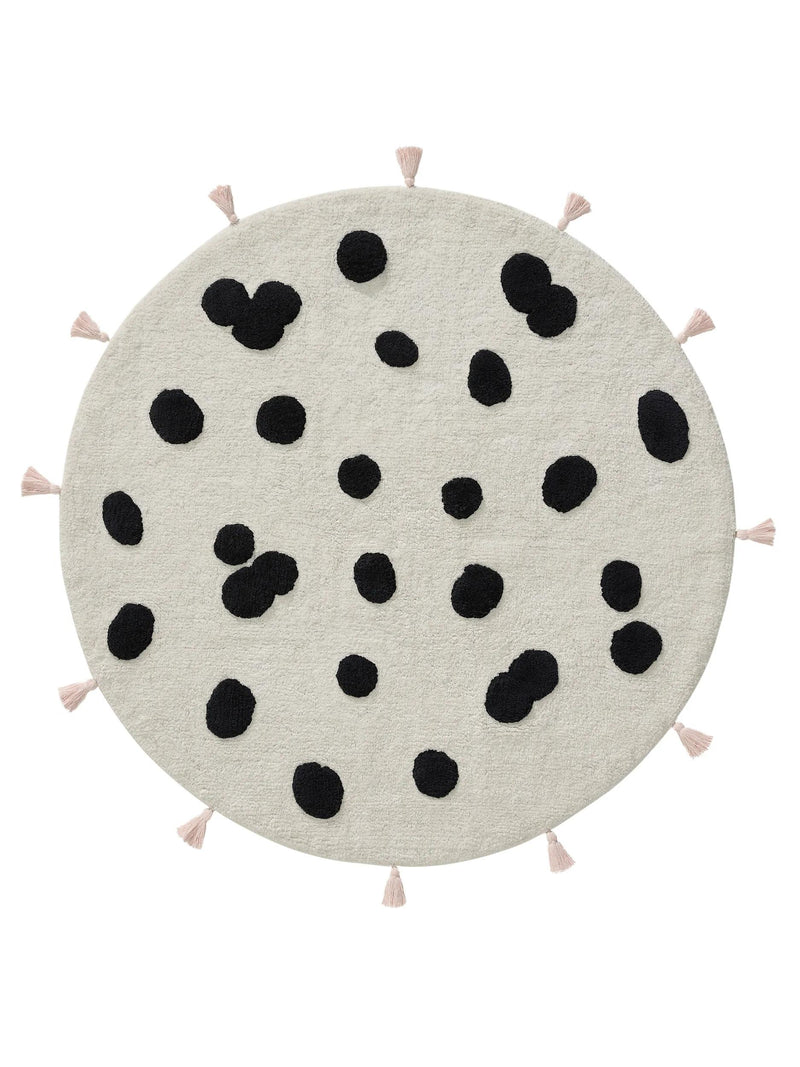 Washable Kids Rug Hannes White/Black