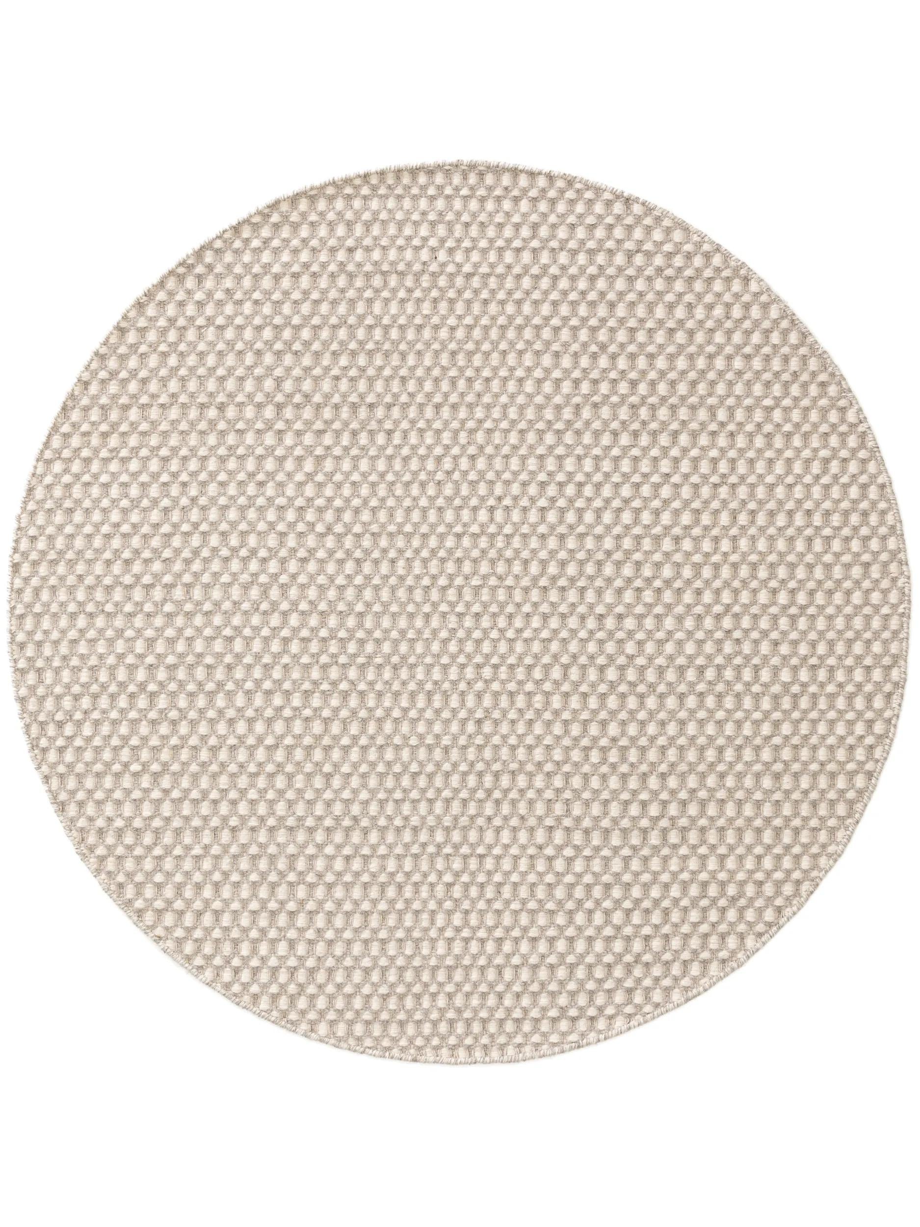 Round Wool Rug Hector Beige
