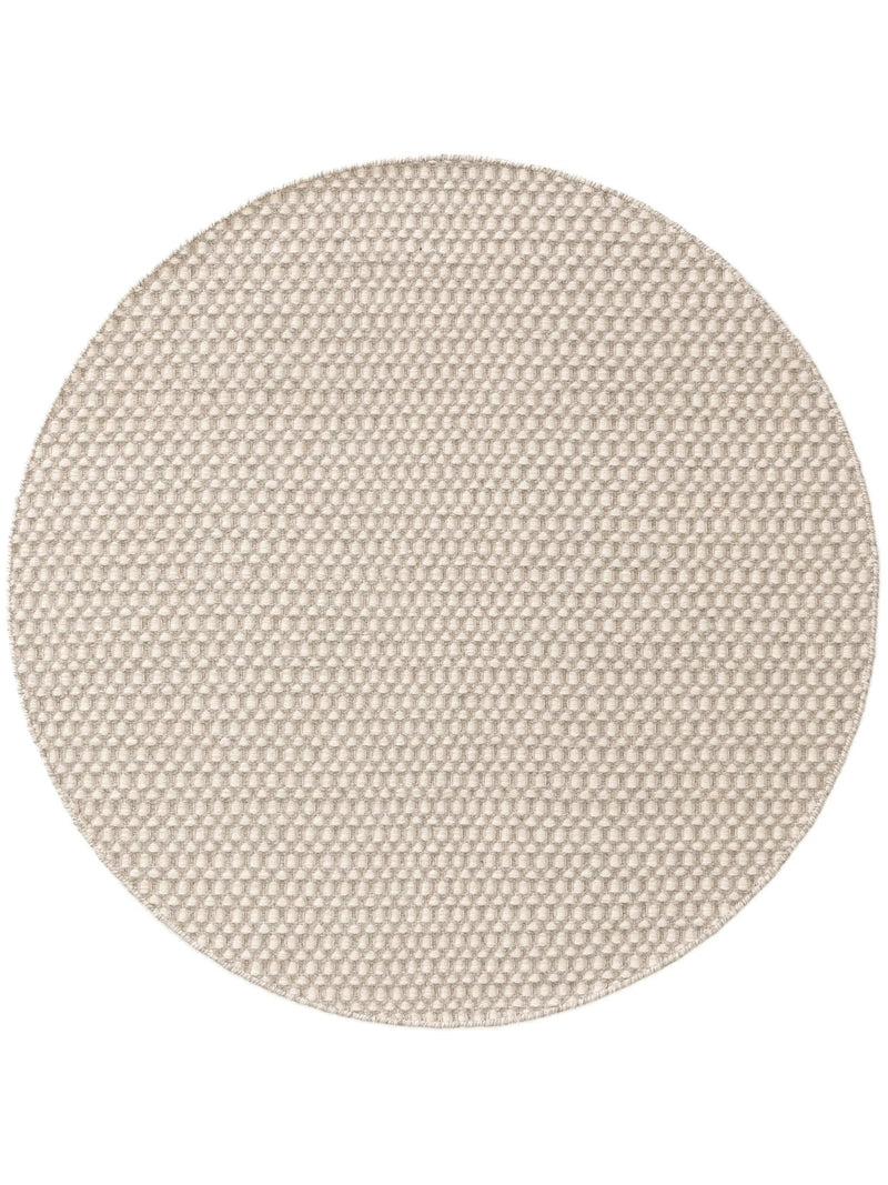 Round Wool Rug Hector Beige