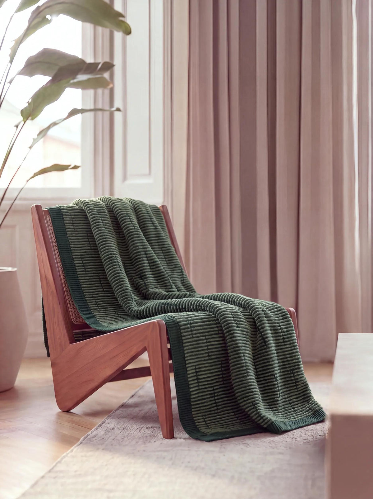 Cotton Blanket Heli Green