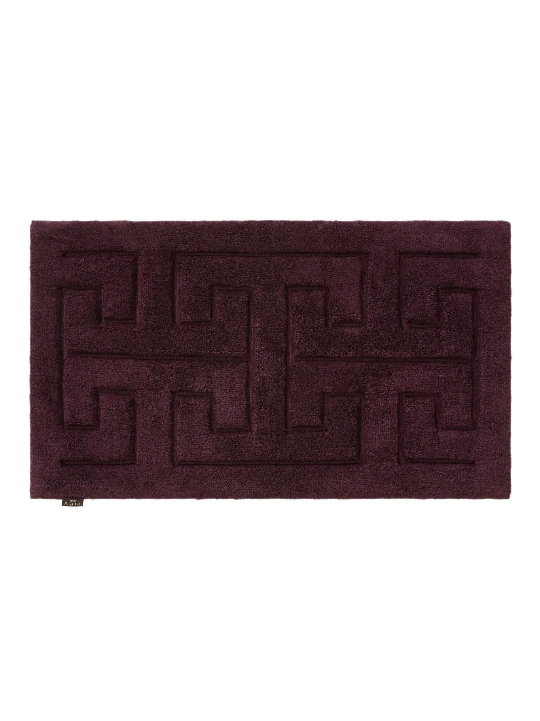 Tapis de bain Helios Bordeaux