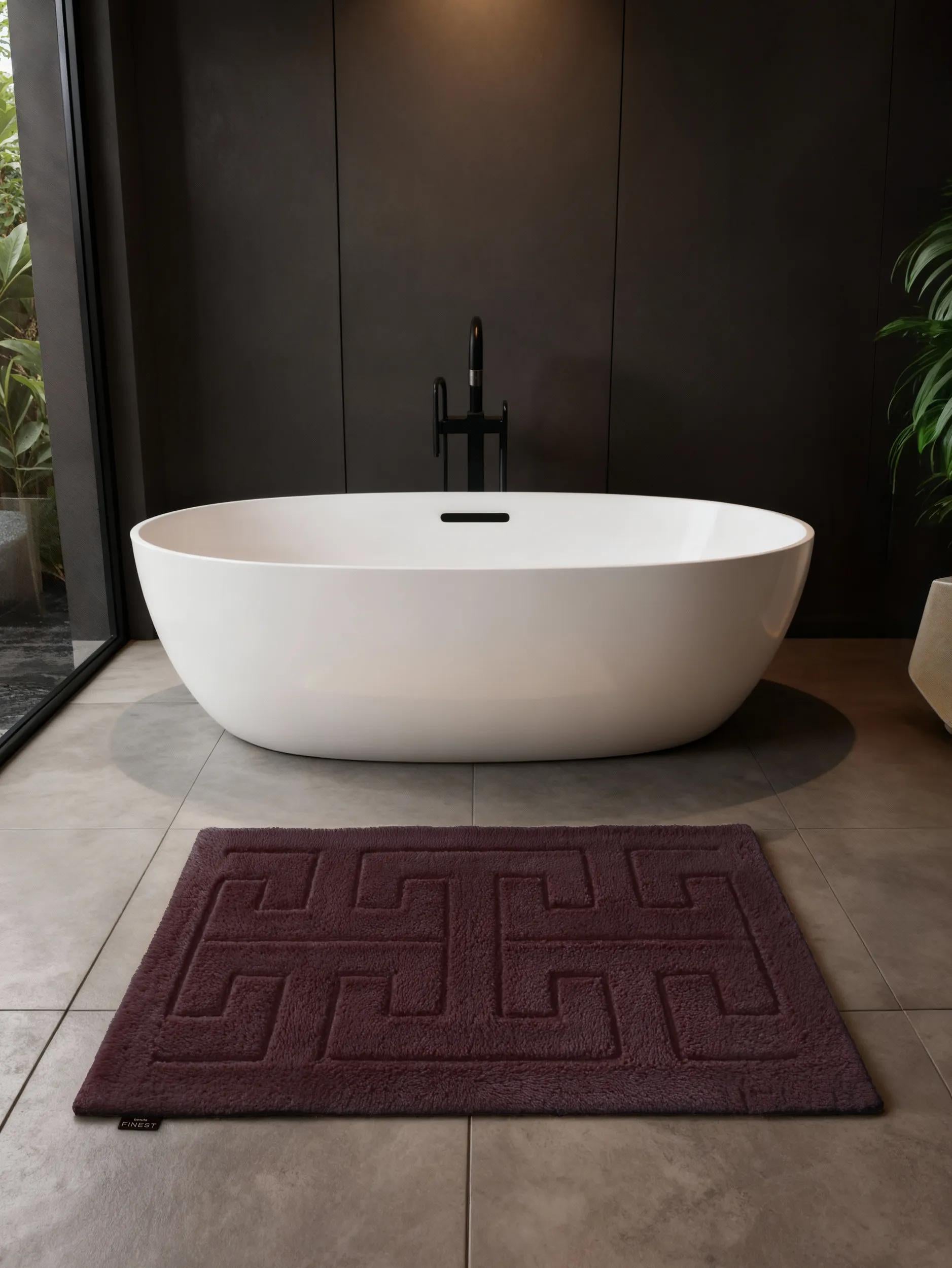Tapis de bain Helios Bordeaux