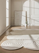 Alfombra de lana Helix crema