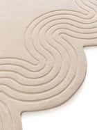 Alfombra de lana Helix crema