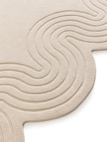 Alfombra de lana Helix crema