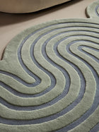 Tapis en laine Helix vert