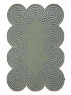 Tapis en laine Helix vert