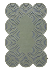 Tapis en laine Helix vert