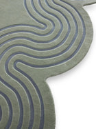 Tapis en laine Helix vert