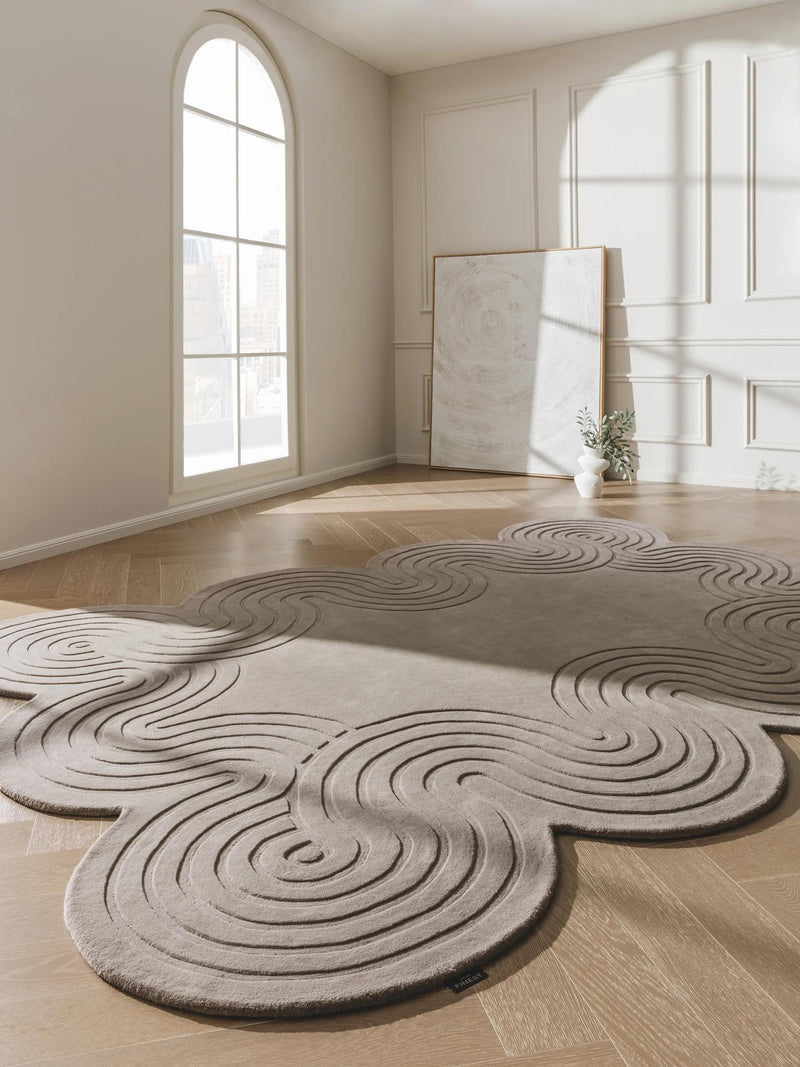 Alfombra de lana Helix Taupe