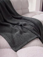 Cotton Blanket Helma Dark Grey