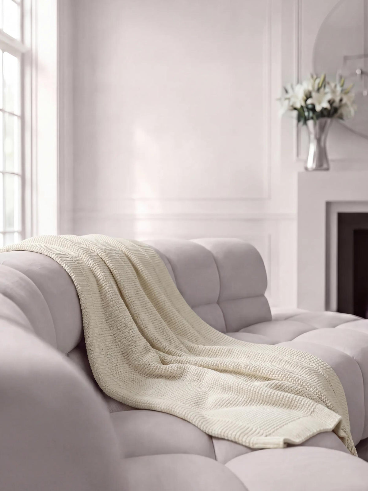 Cotton Blanket Helma Ivory