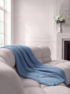 Cotton Blanket Helma Light Blue
