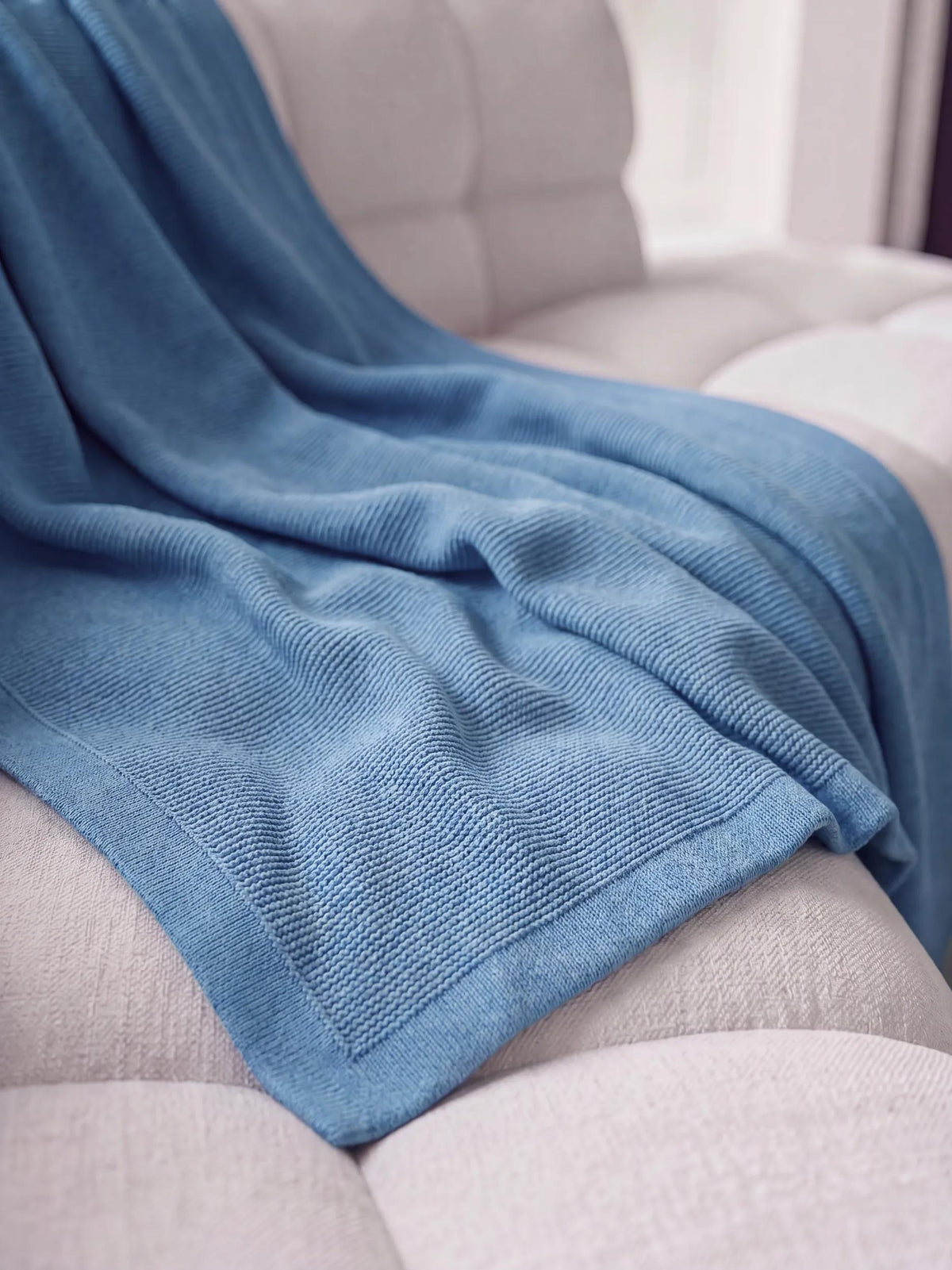 Cotton Blanket Helma Light Blue