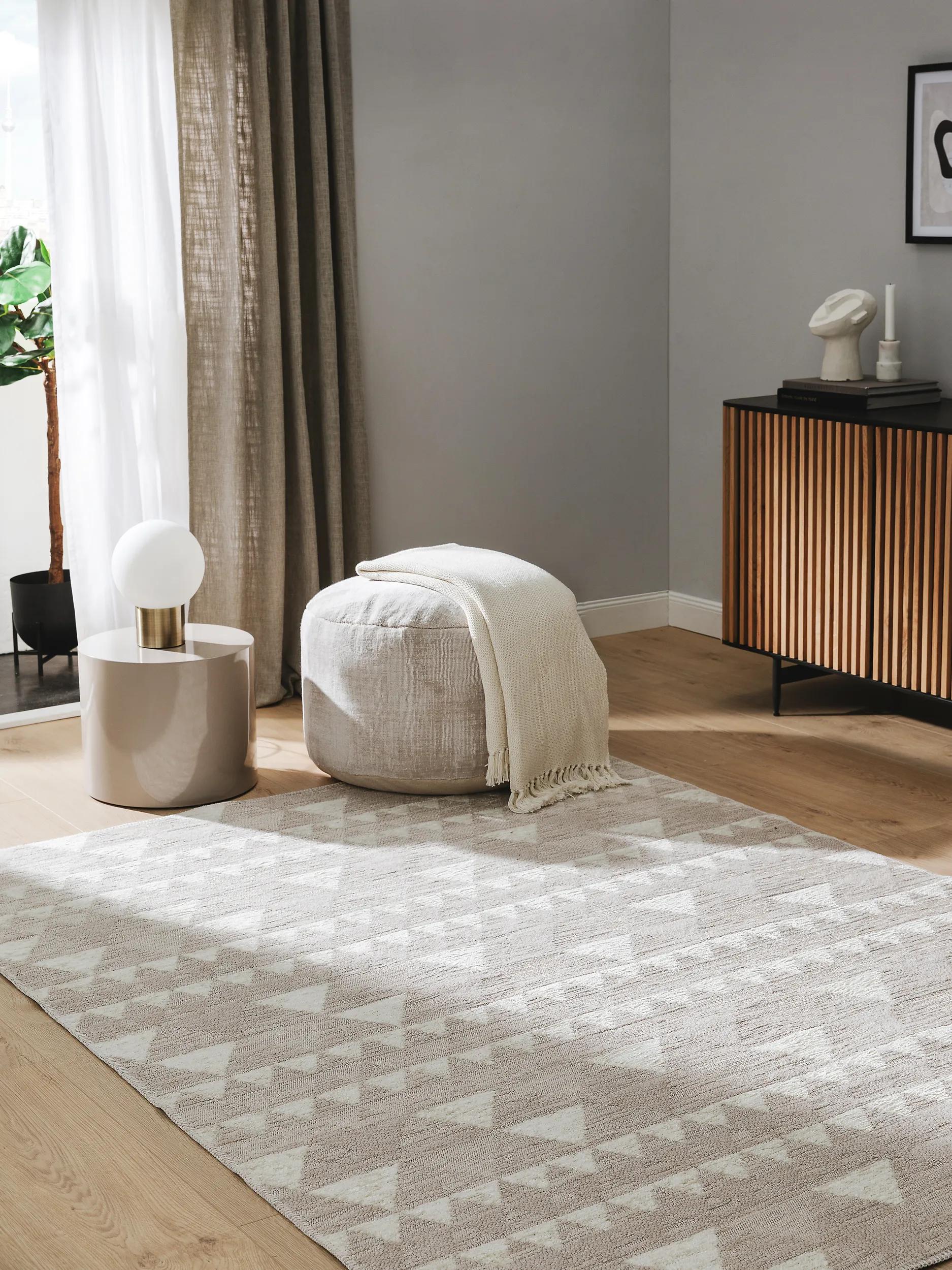 Flat Weave Rug Henna Beige