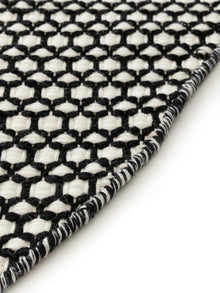 Round Wool Rug Hera Beige/Black