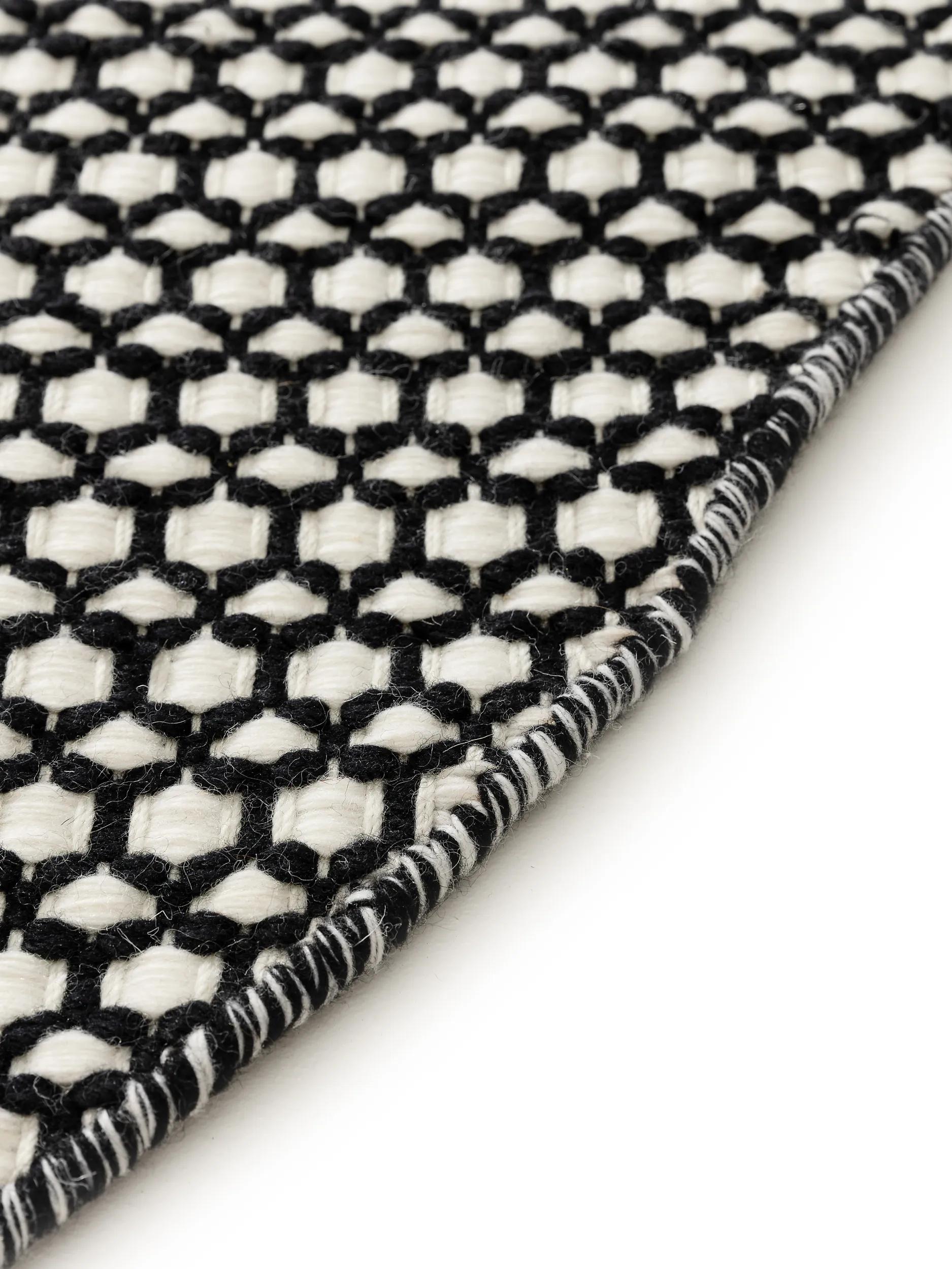 Round Wool Rug Hera Beige/Black