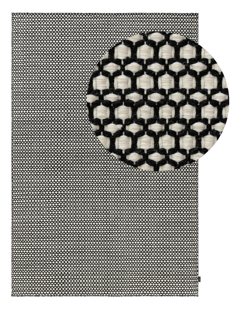 Wool Rug Hera Beige/Black