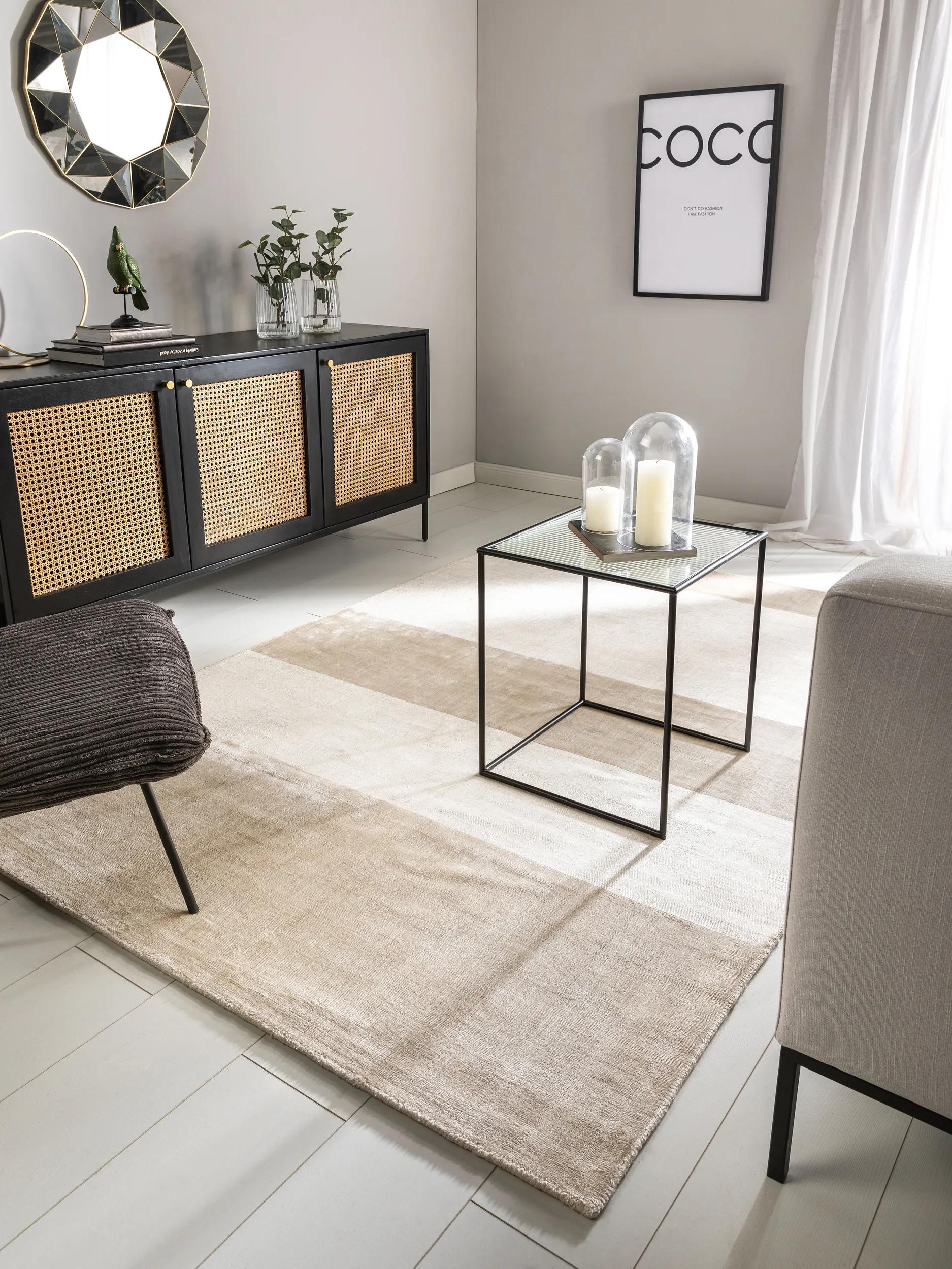 Viskose-Teppich Hudson Creme