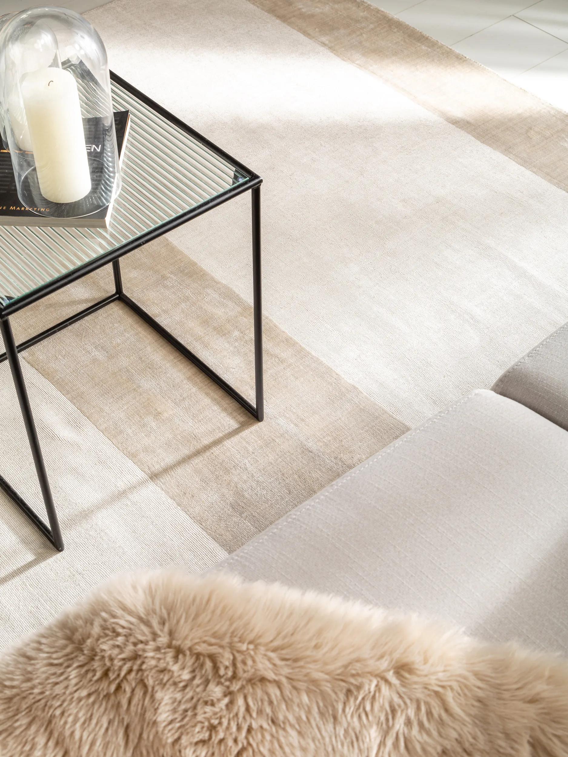 Viskose-Teppich Hudson Creme