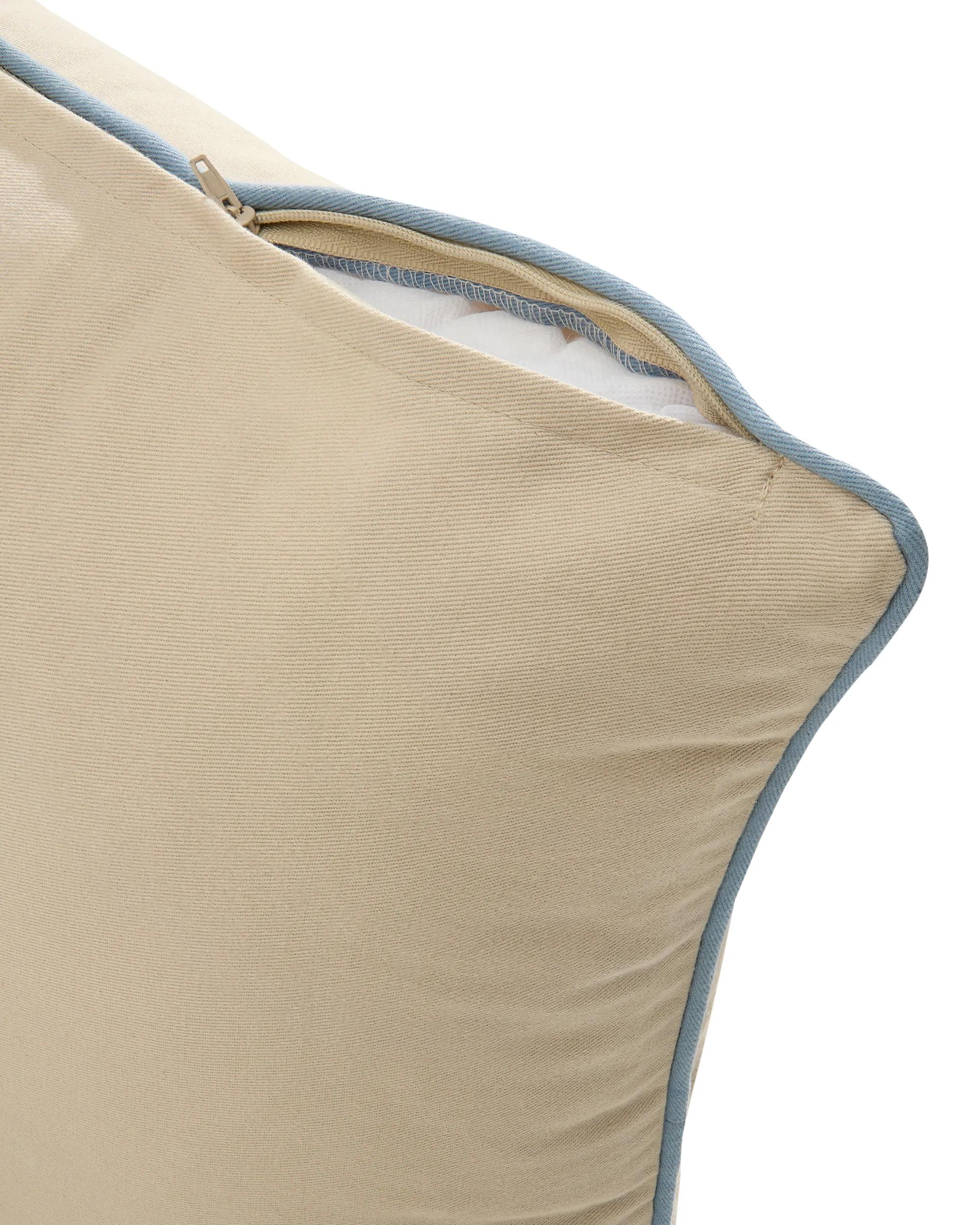 Cushion Ines Light Grey/Blue