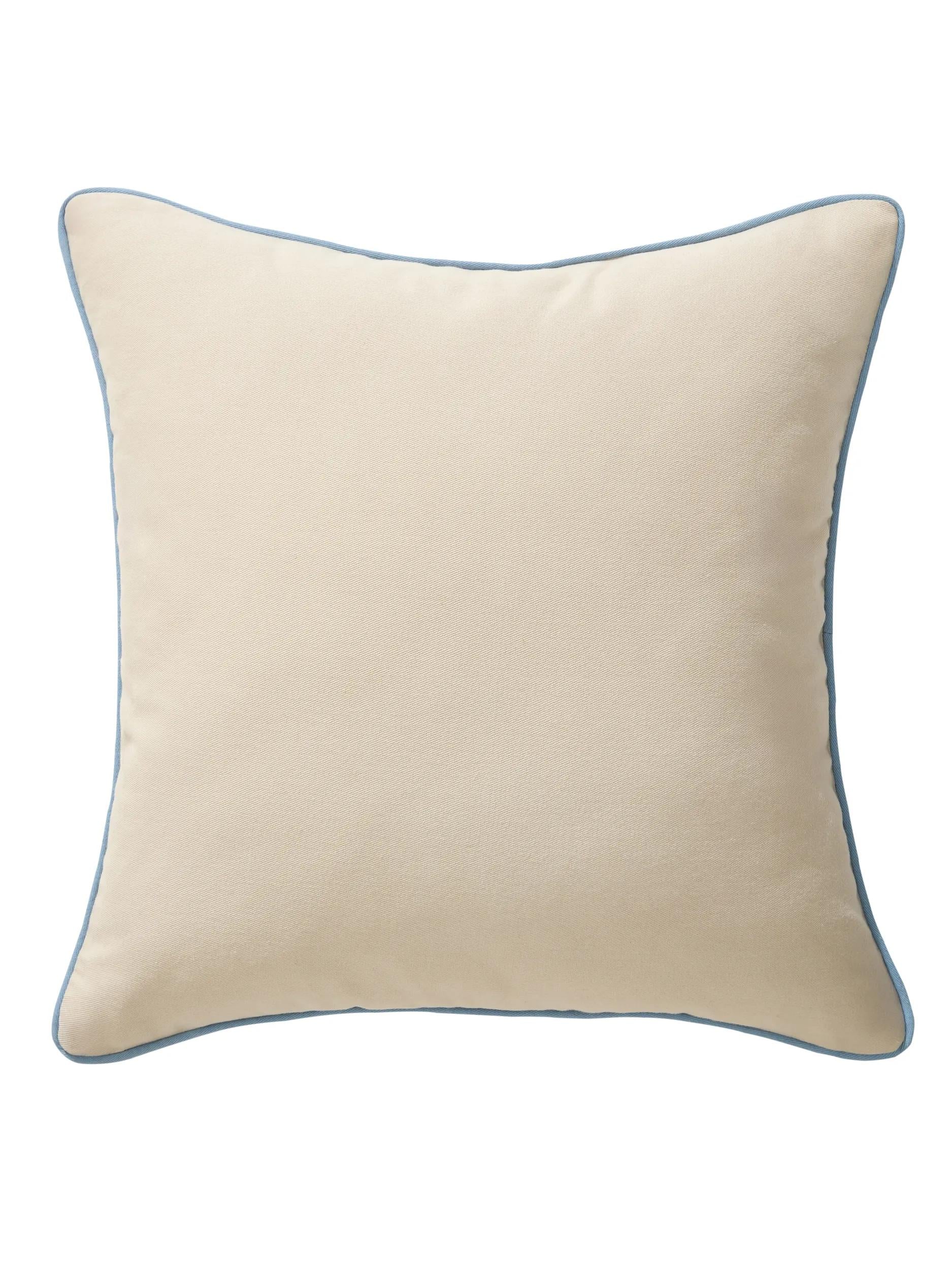 Cushion Ines Light Grey/Blue