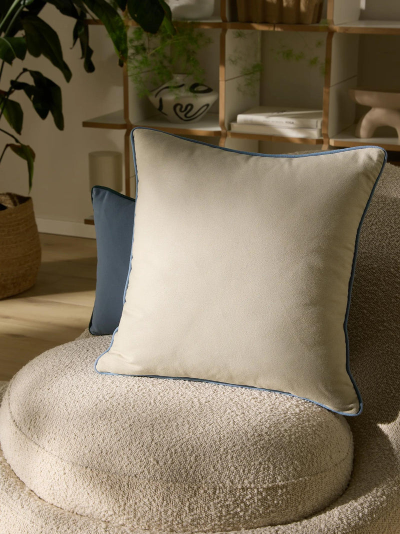 Cushion Ines Light Grey/Blue