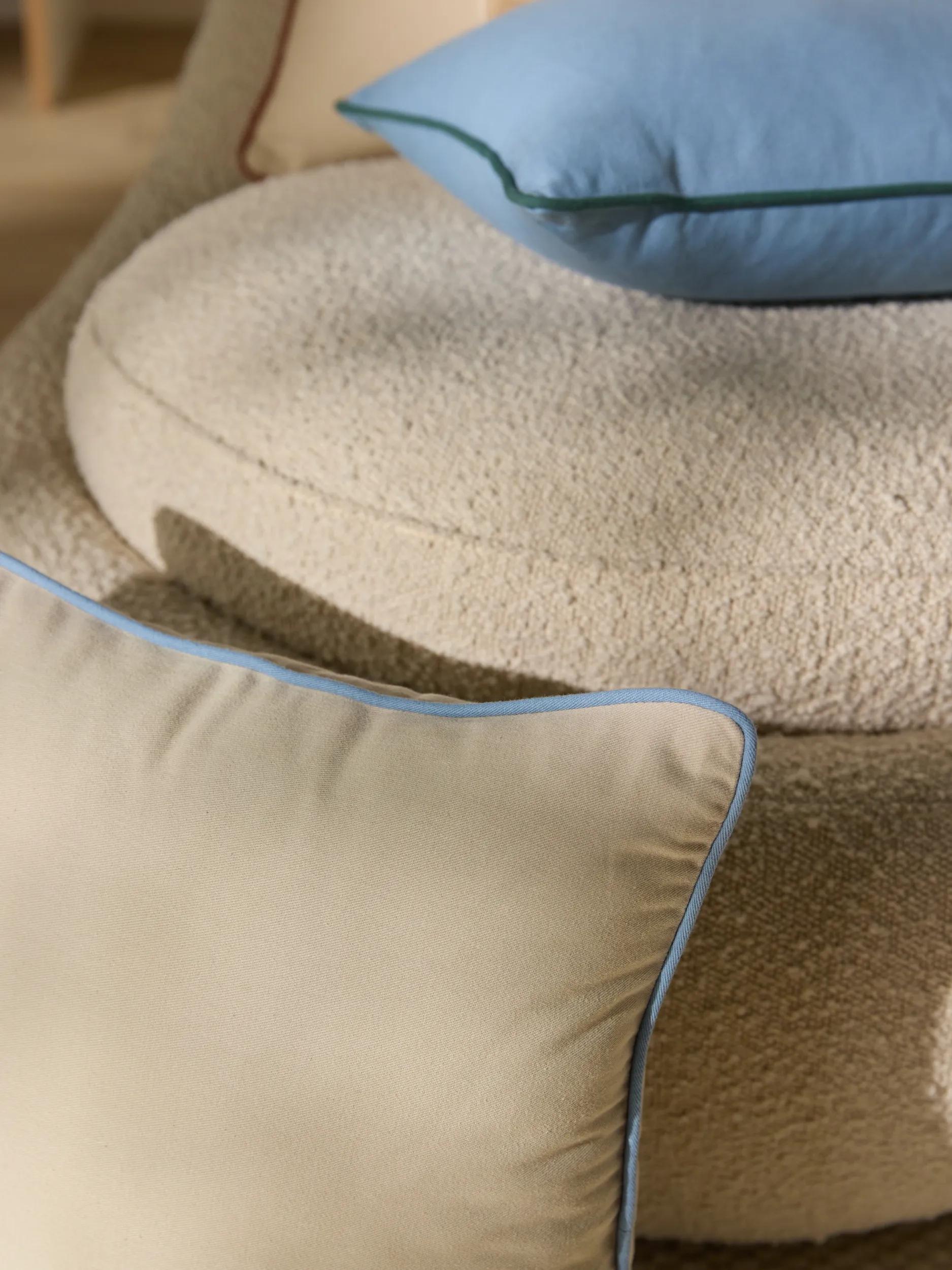 Cushion Ines Light Grey/Blue