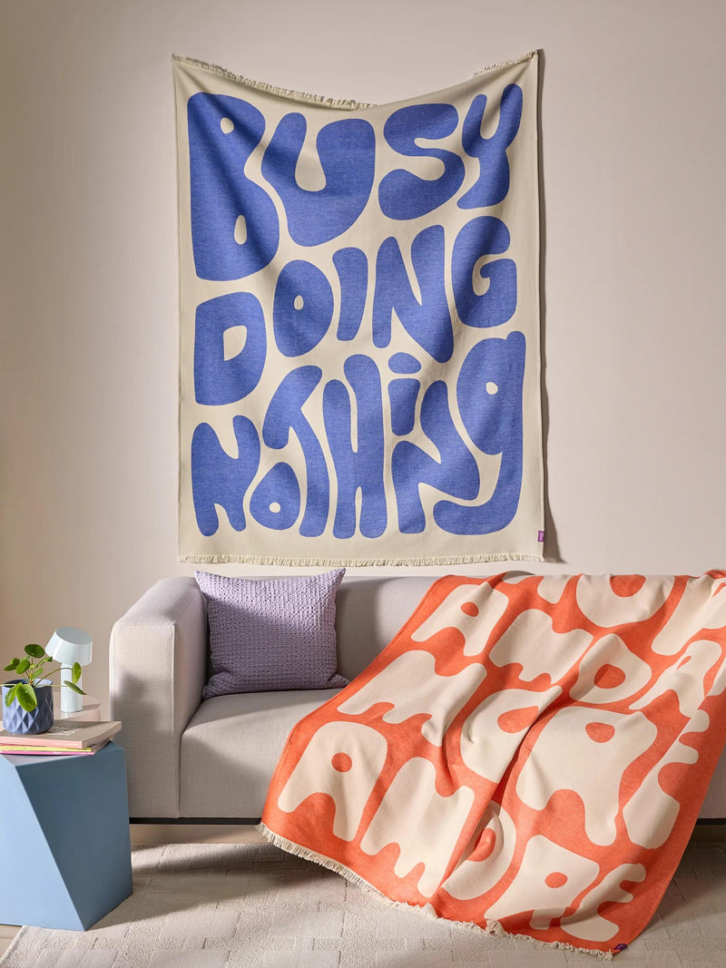 Cotton Blanket Jacky Blue
