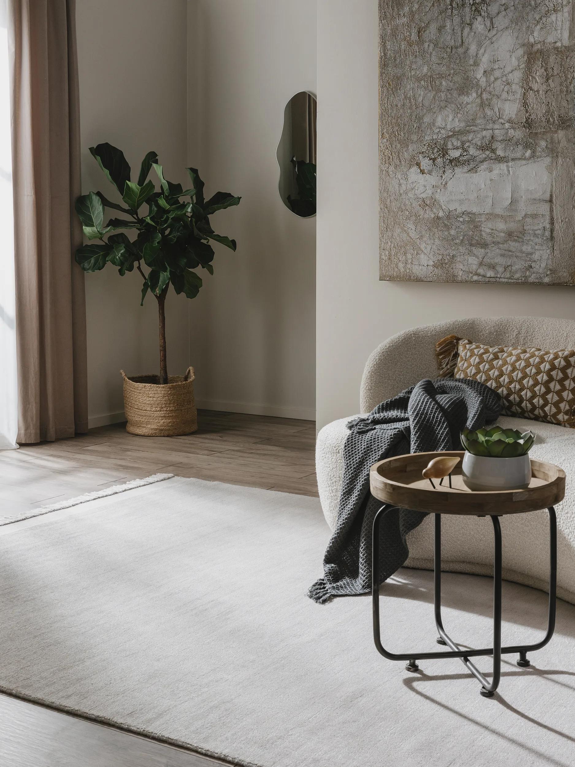 Rug made from recycled material Jade Light Grey