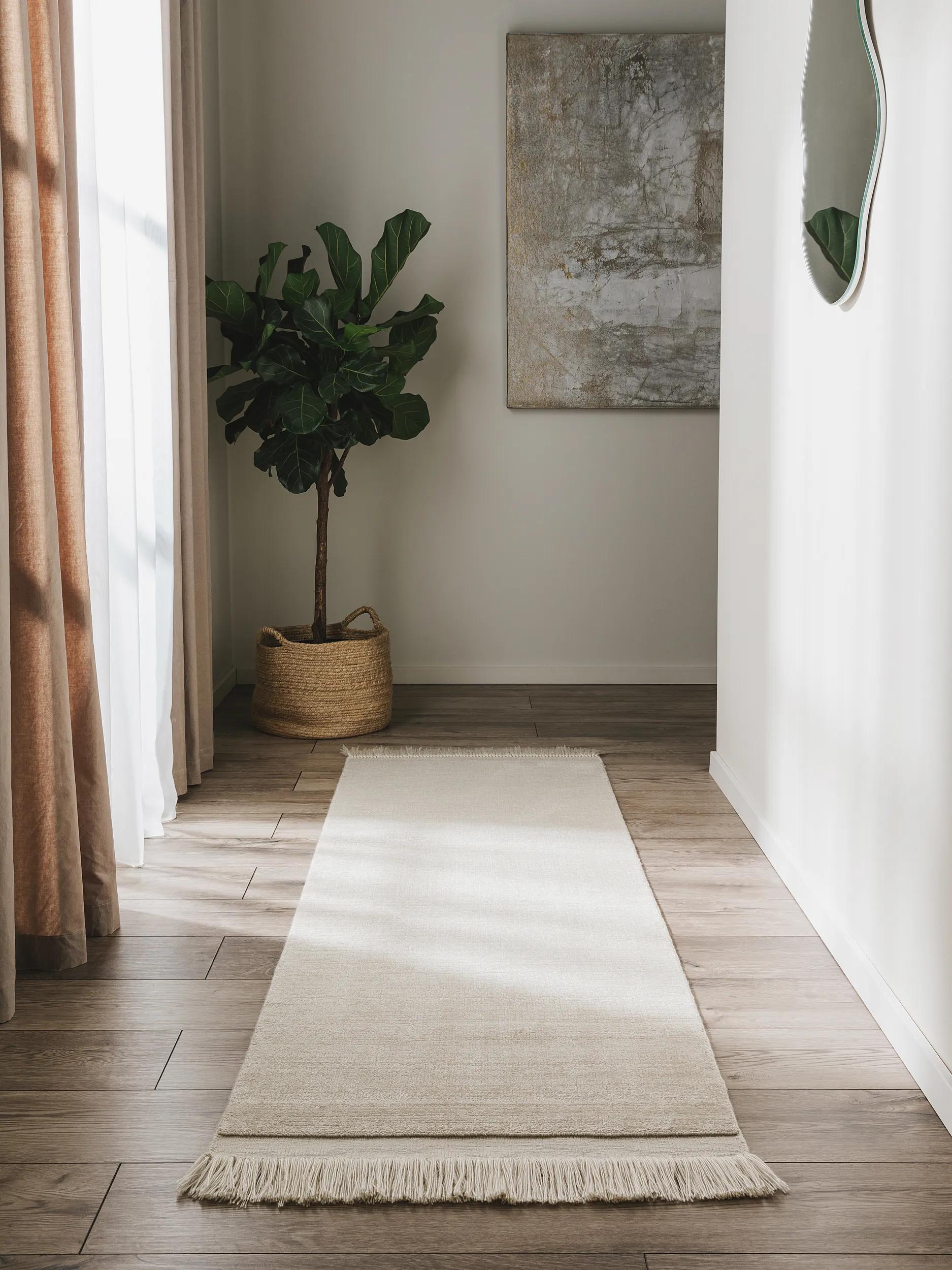 Rug made from recycled material Jade Cream