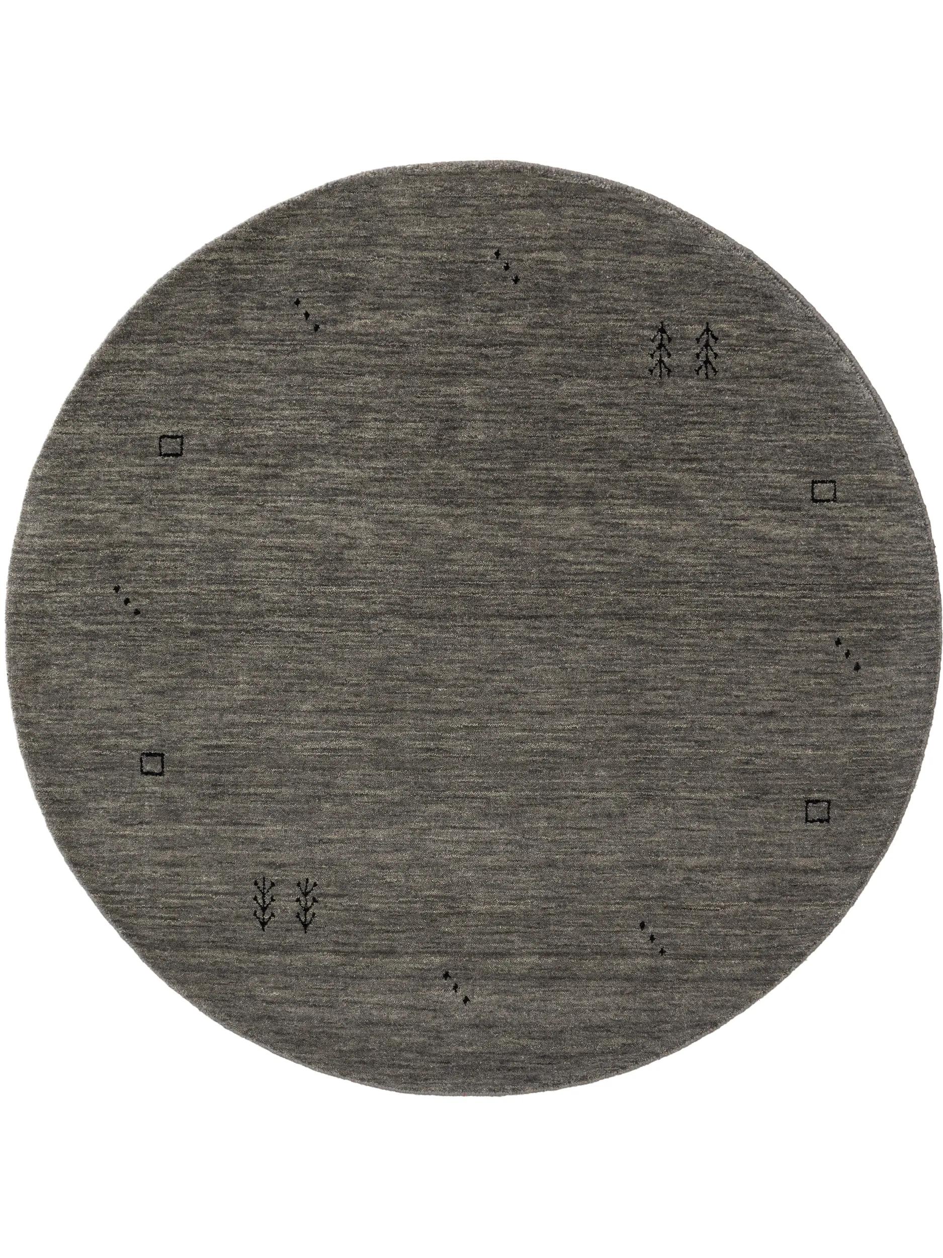 Round Wool Rug Jamal Grey
