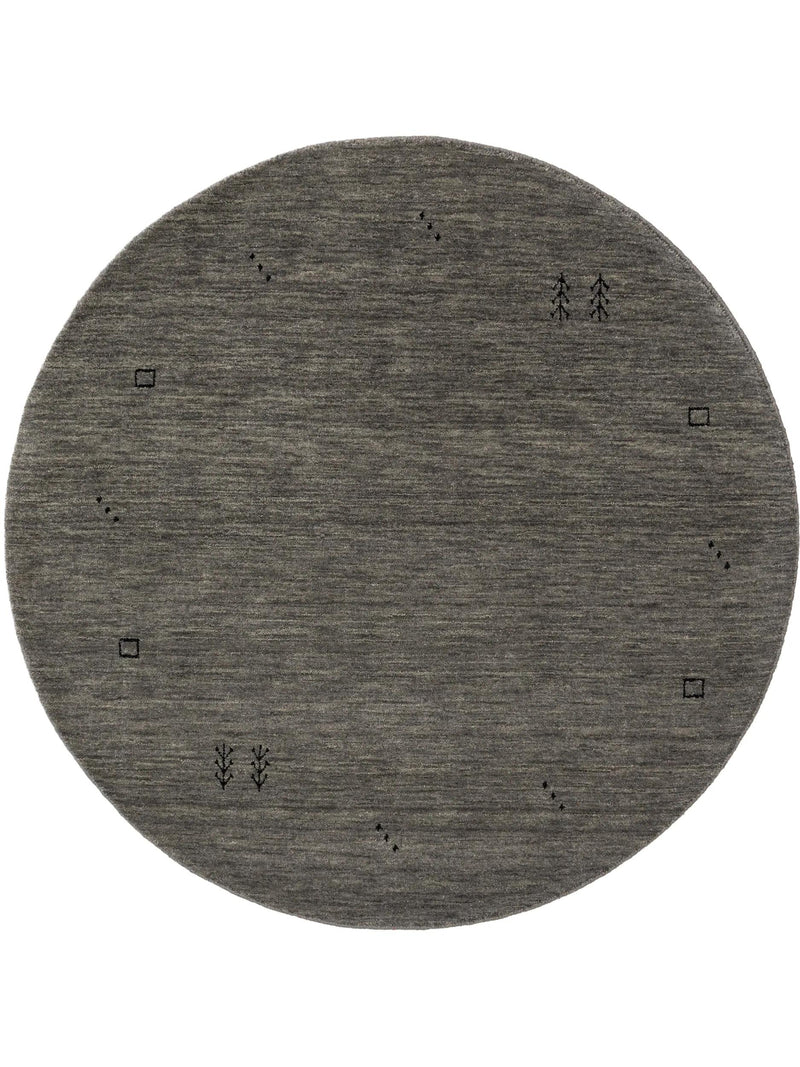 Round Wool Rug Jamal Grey