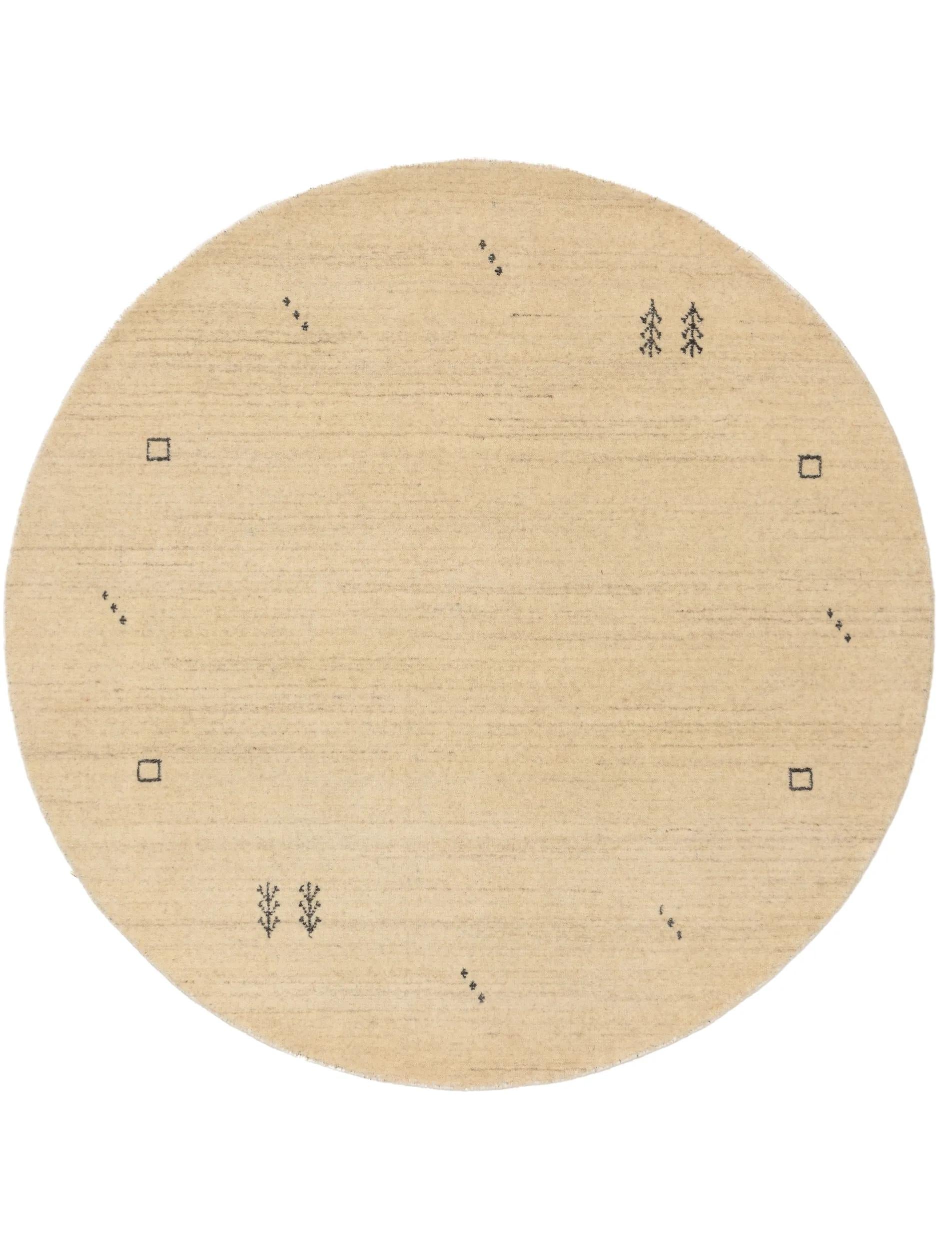 Round Wool Rug Jamal Cream