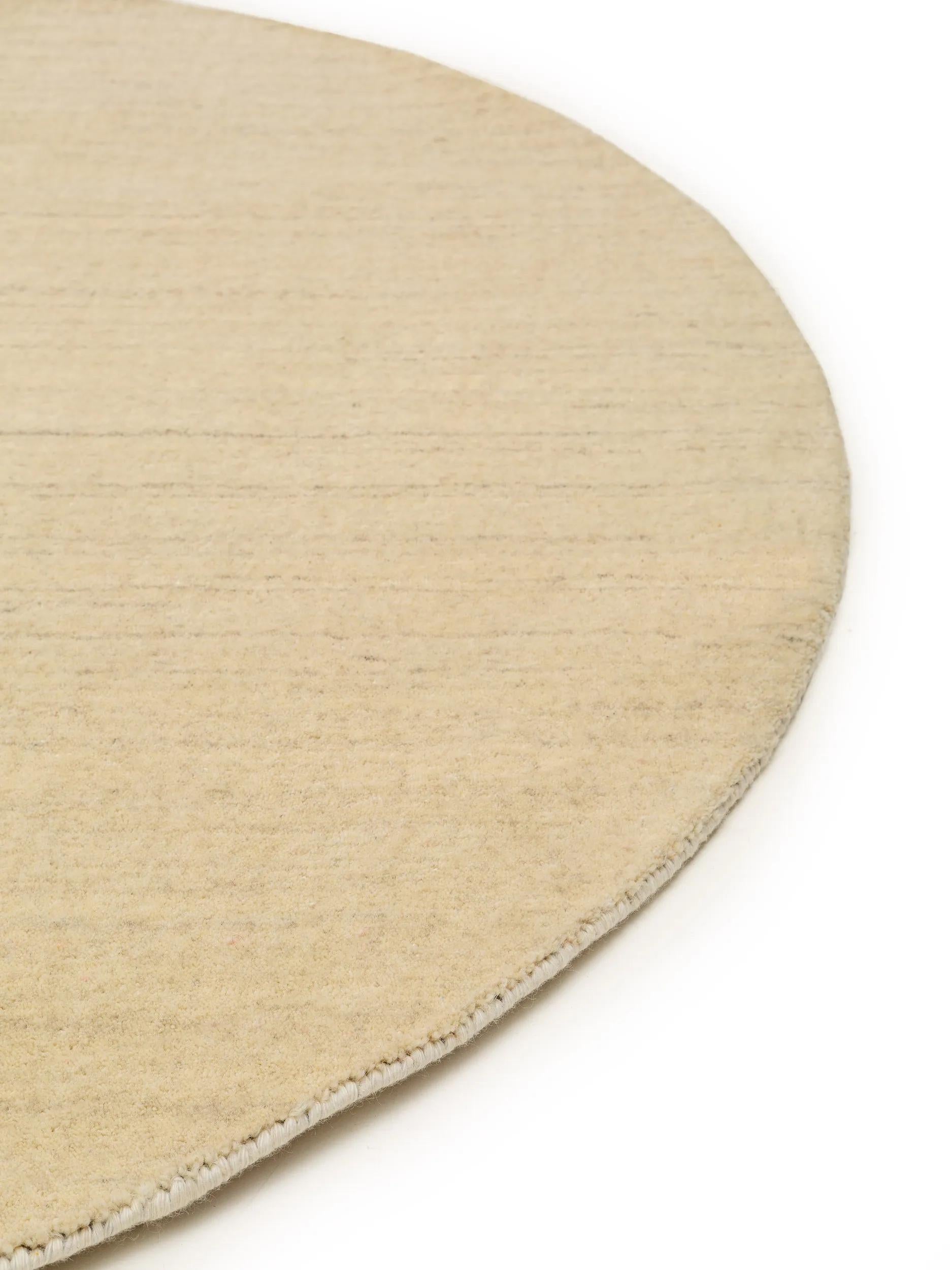 Runder Wollteppich Jamal Creme
