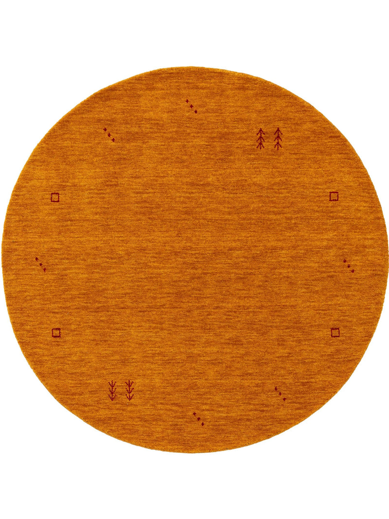 Round Wool Rug Jamal Yellow