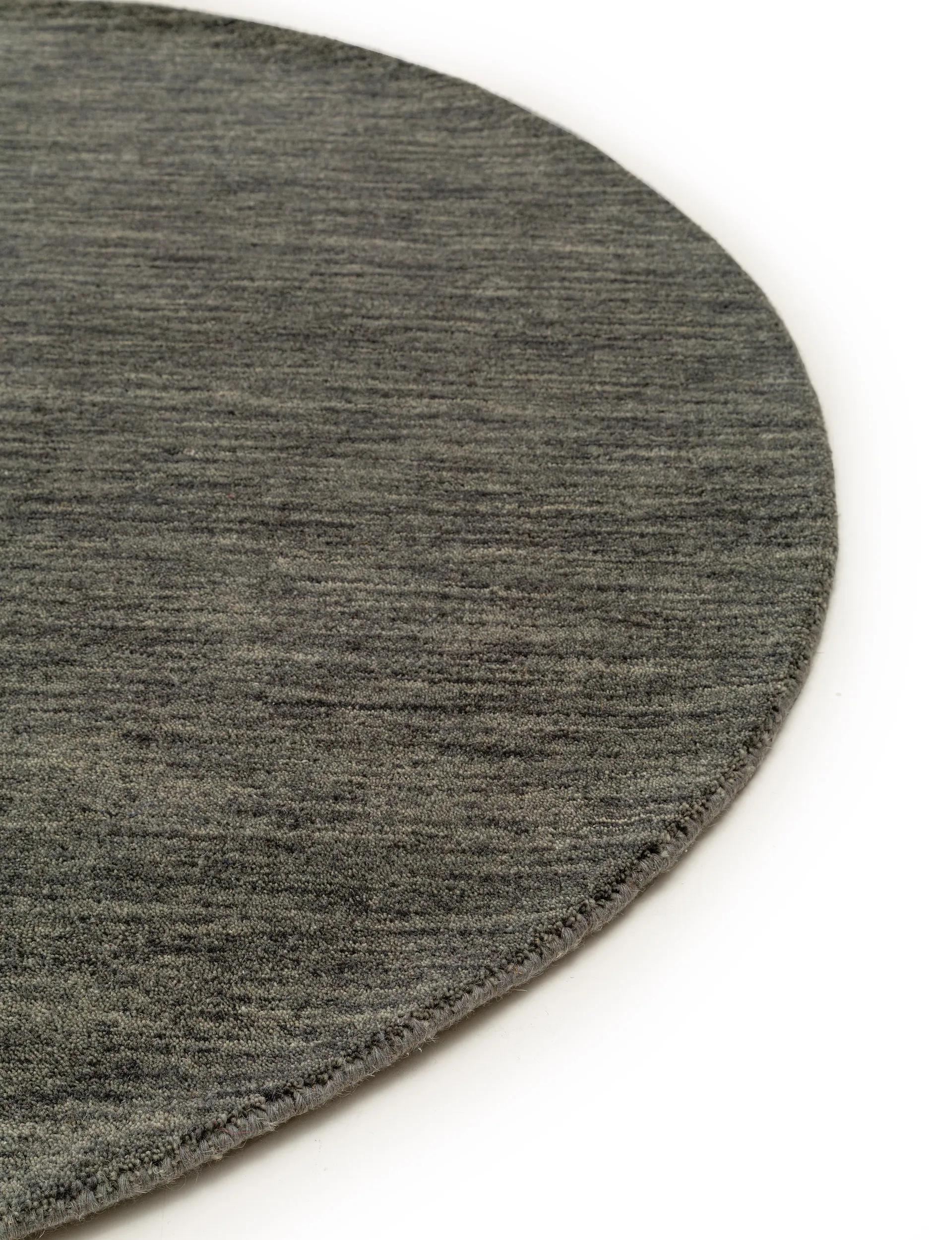 Round Wool Rug Jamal Grey