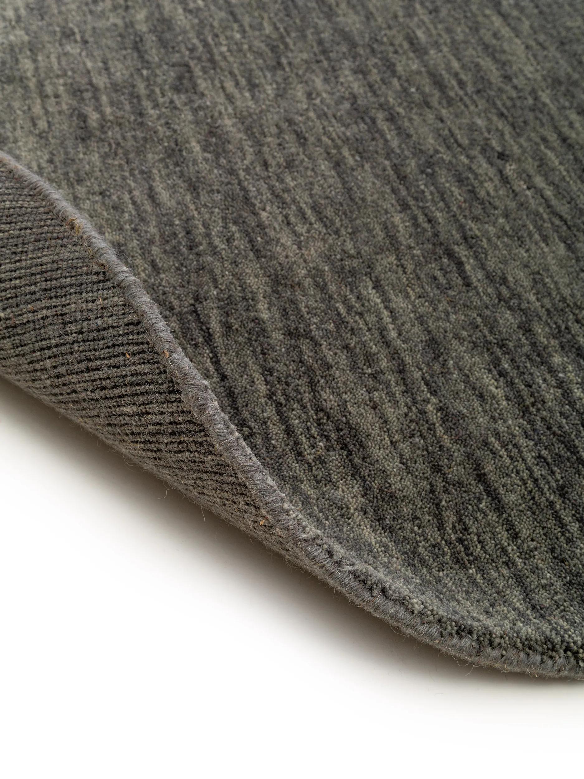 Round Wool Rug Jamal Grey