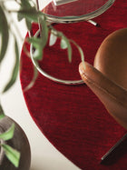 Round Wool Rug Jamal Red