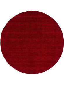 Round Wool Rug Jamal Red
